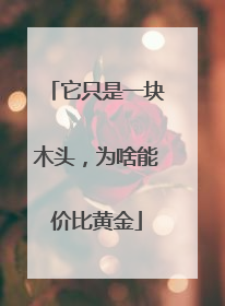 它只是一块木头，为啥能价比黄金